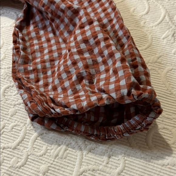 Madewell Off Shoulder Checkered Button-Up Blouse. Size 2 - Picture 8 of 9